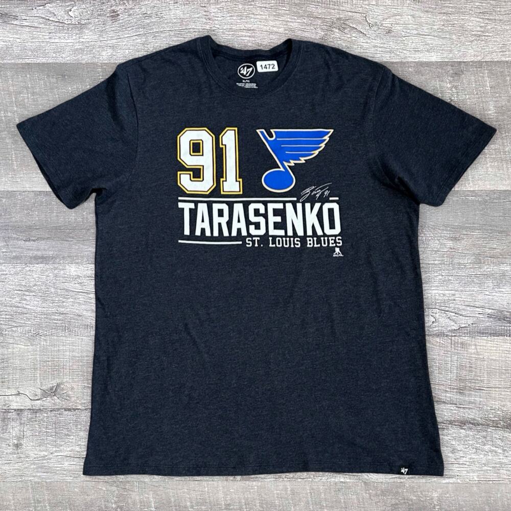 47 Brand St Louis Blues Vladamir Tarasenko #91 T Shirt Mens XL Navy NHL Hockey